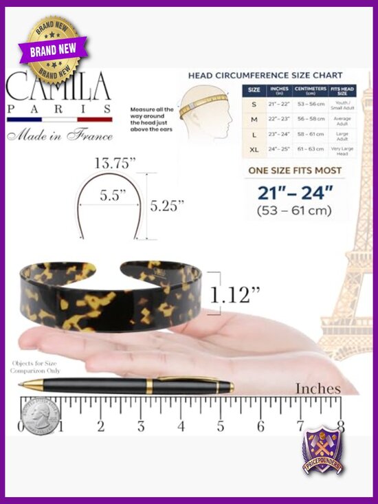 French Headband for Women Strong Hold No Slip Flexible Hair Band Handmade Tokyo main image 4